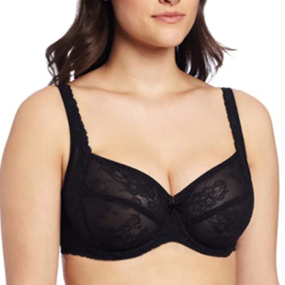 NWOT Rosa Faia Underwire Bra Black Lace 34C